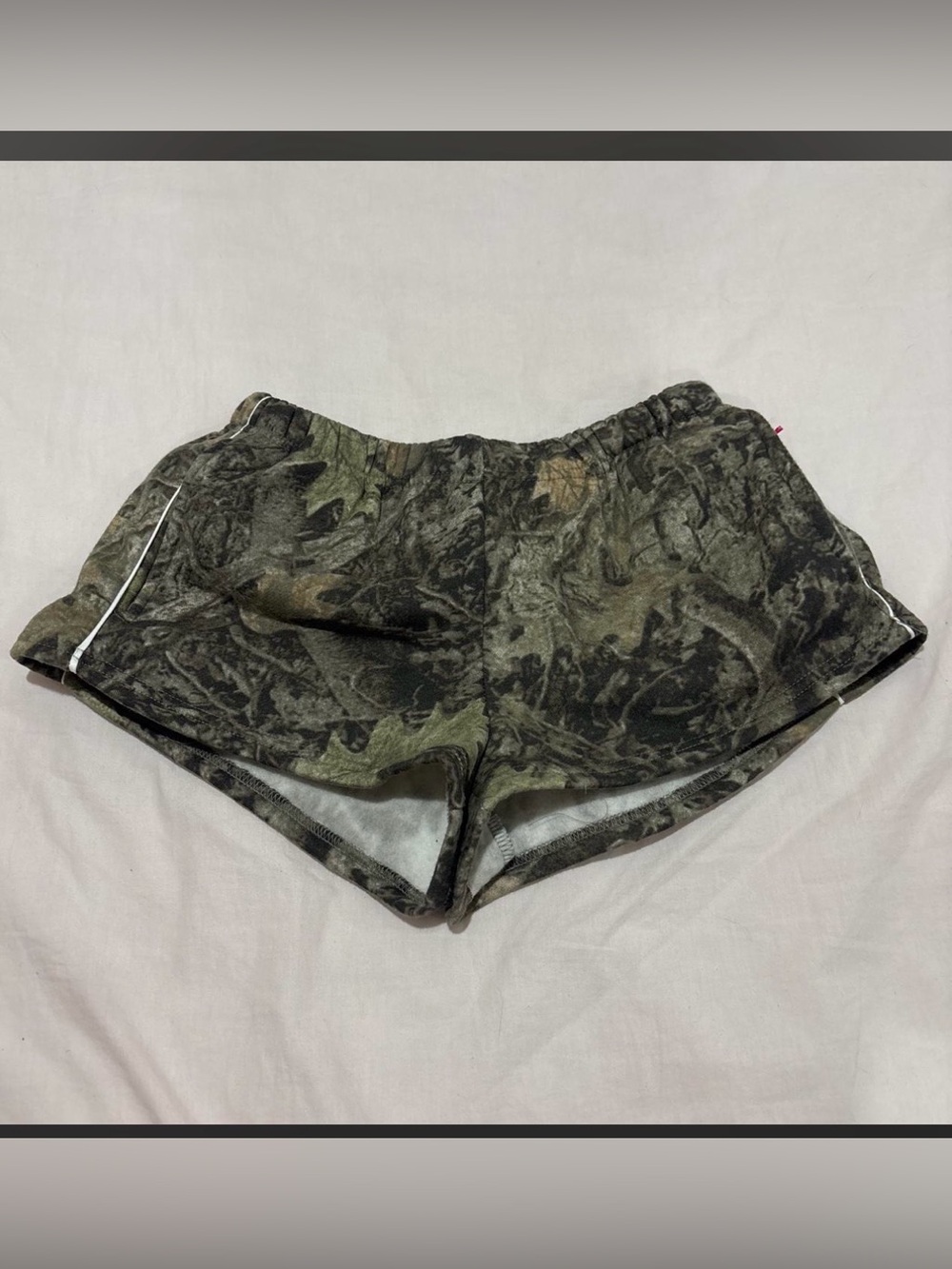 Women’s Camouflage Fleece Shorts - Olive Green